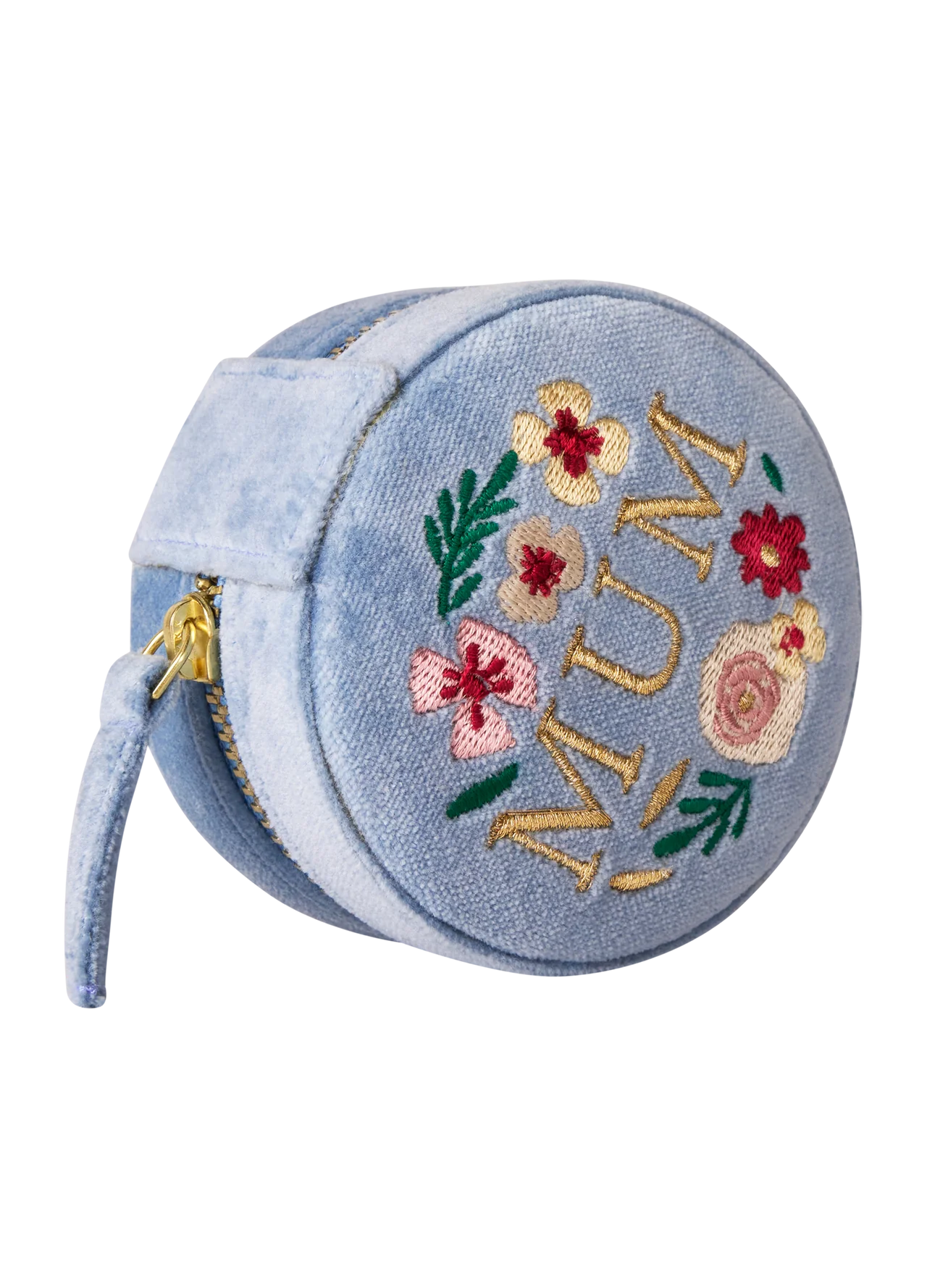 Round Velvet Jewellery Box Lovely Mum Denim