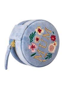 Round Velvet Jewellery Box Lovely Mum Denim