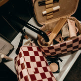 Cherry Check Wash Bag