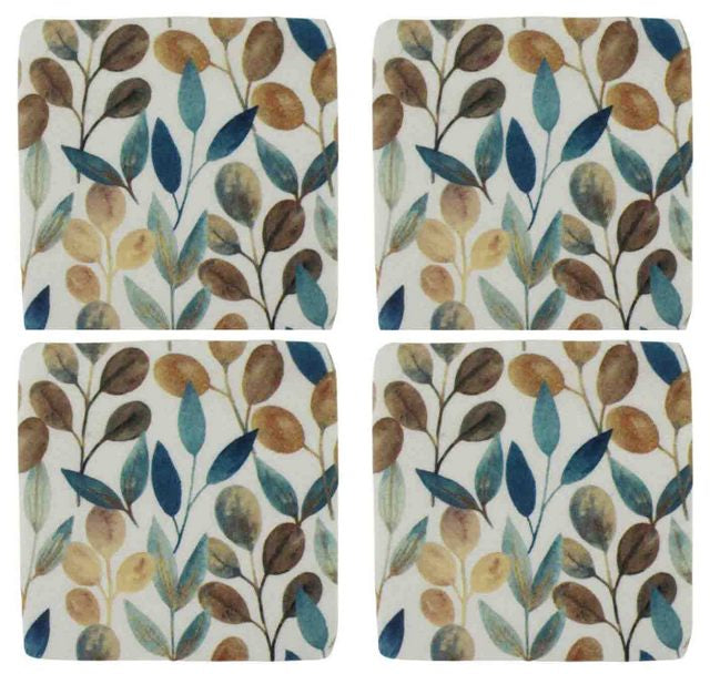 Keanu Leaves Coasters - Set of 4