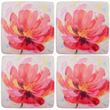 Flaming Bloom Coasters - Set of 4