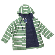 Load image into Gallery viewer, Colour Change Stripe Raincoat - Green
