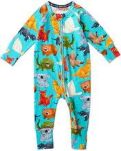 Load image into Gallery viewer, Home Among The Gum Trees Organic Long Sleeve Zip Romper
