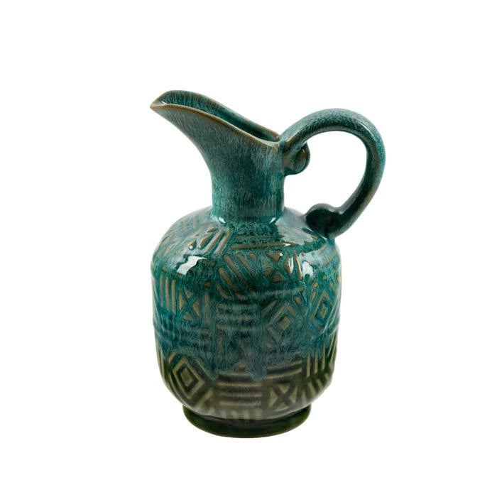 Reko Porcelain Lake Blue Handled Jug