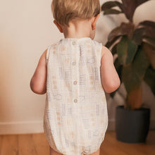 Load image into Gallery viewer, Sleeveless Woven Printed Romper - Salty Shores
