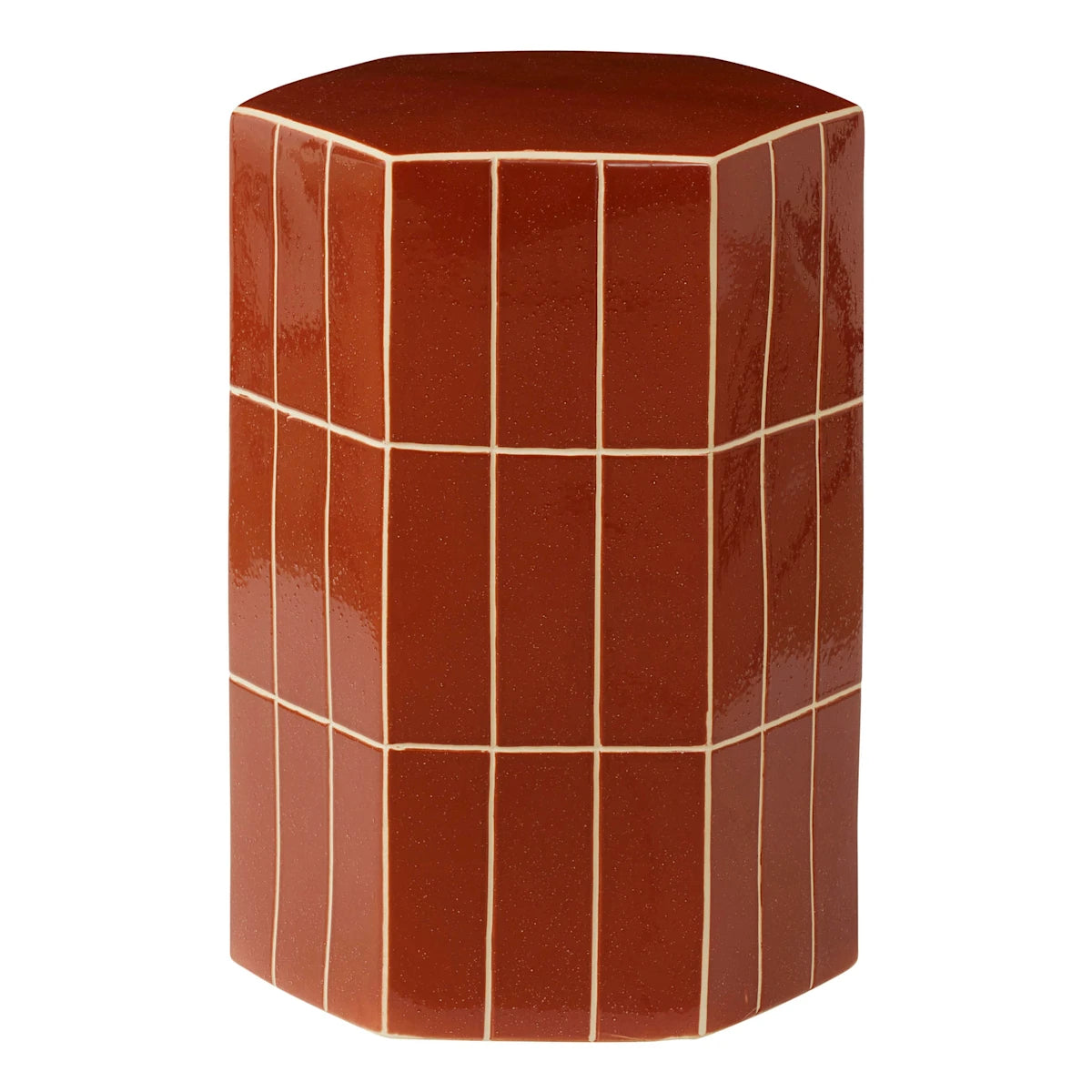 Seidler Ceramic Tile Stool Rust