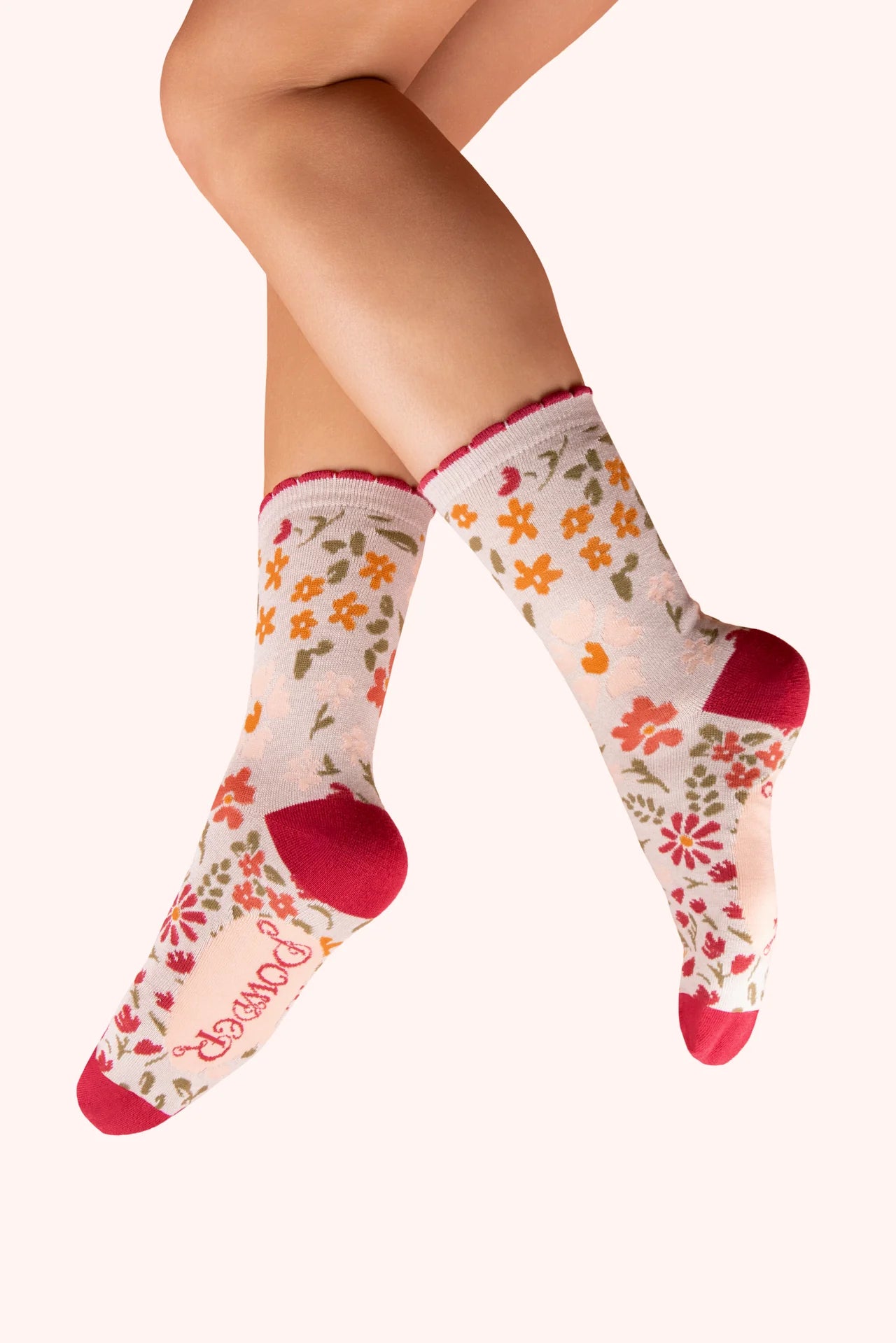 Ankle Socks - Flower Meadow Cream