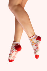 Trainer Socks - Wild Flowers Cream