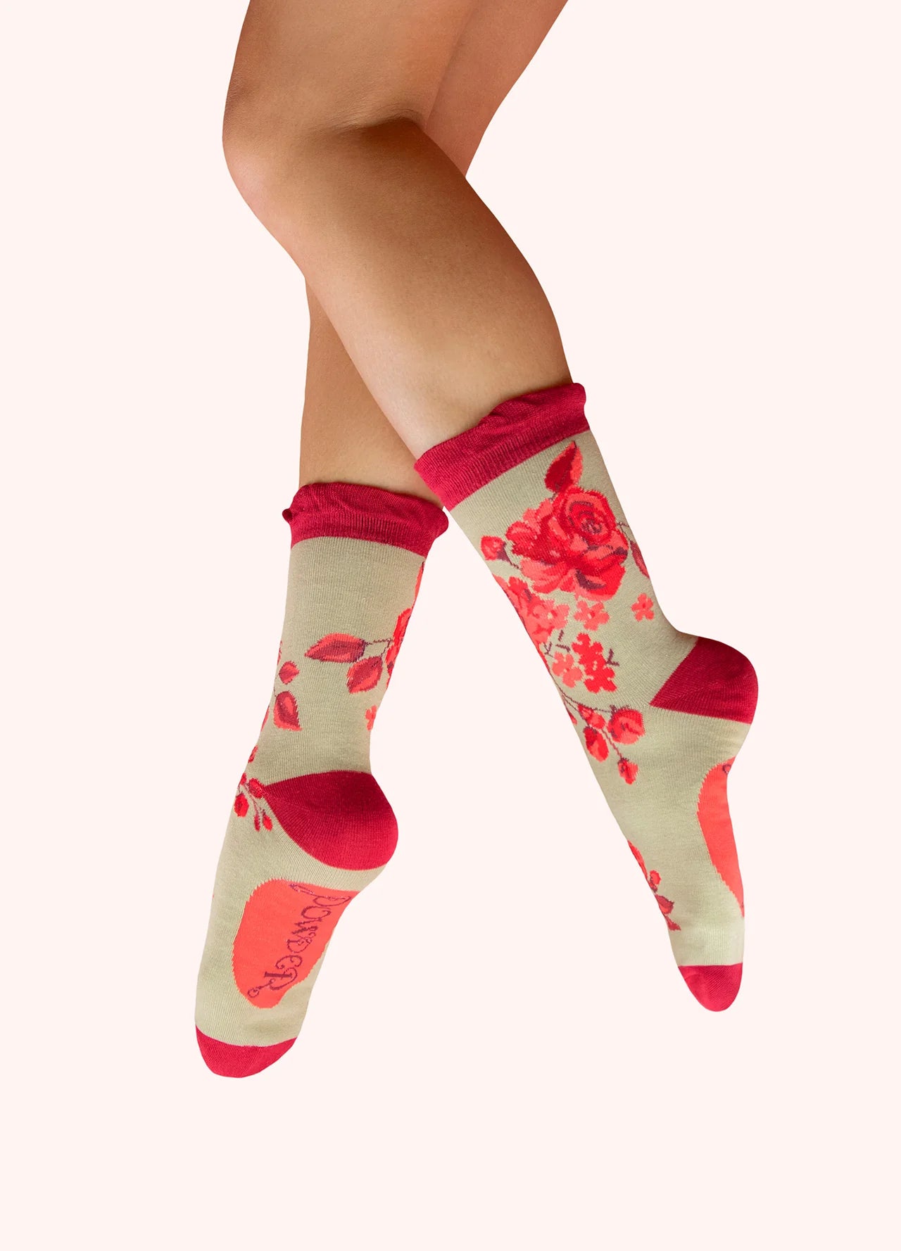 Bamboo Ankle Socks - Rouge Blooms