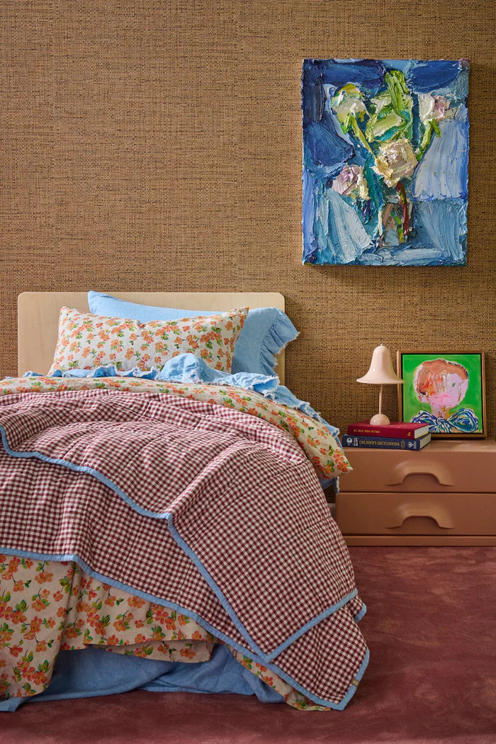 Mulberry Gingham Quilt - Standard