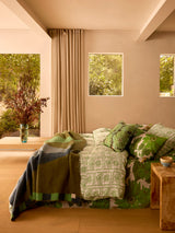 Marigold Leaf Linen Standard Pillowcases Set