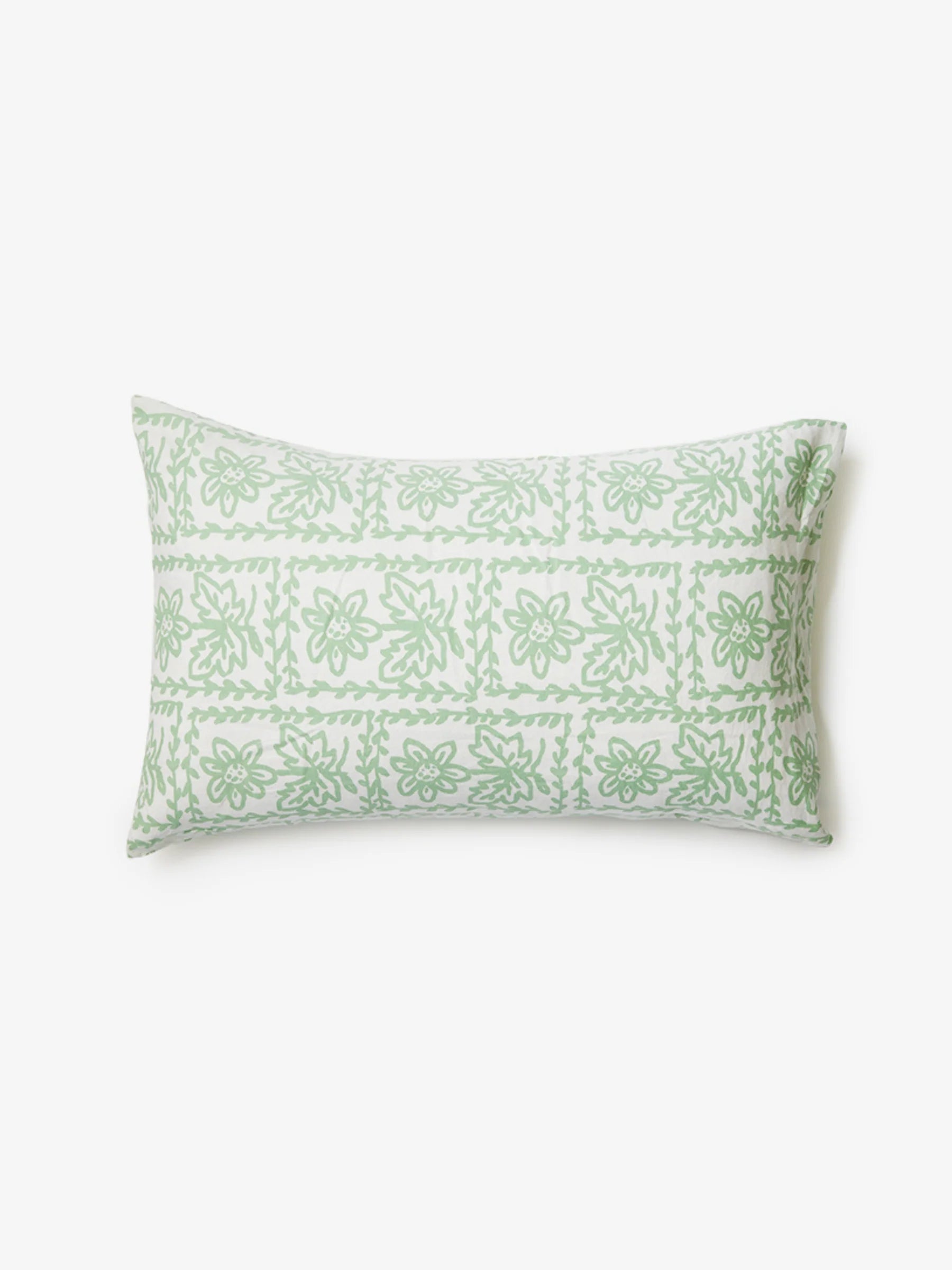 Daisy Sage Linen Standard Pillowcases Set