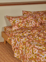 Buttercup Rust Linen Quilt Cover King