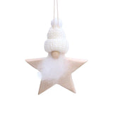 Star Santa Wooden Hanging – 10 cm