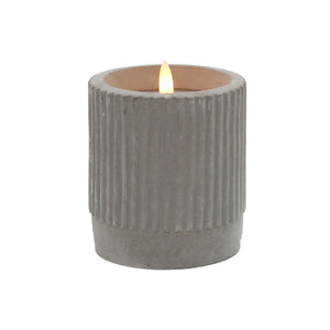Led Grey Ceramic Candle Small