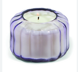 Salted Iris - Ribbed Glass Candle