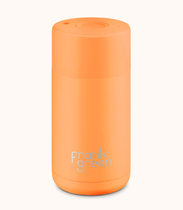 Frank Green Ceramic 355ml Reusable Cup - Neon Orange