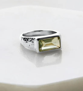 Annabelle Ring - Silver / Green Amethyst