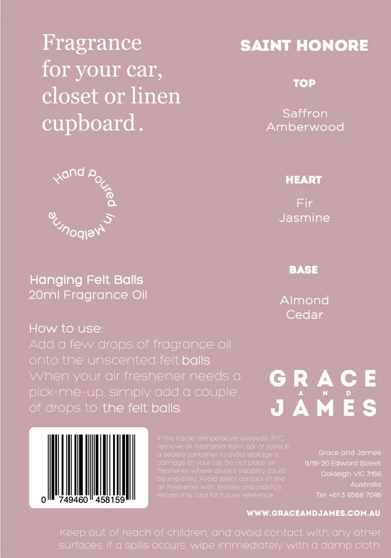 Bare Saint Honore Felt Air Freshener