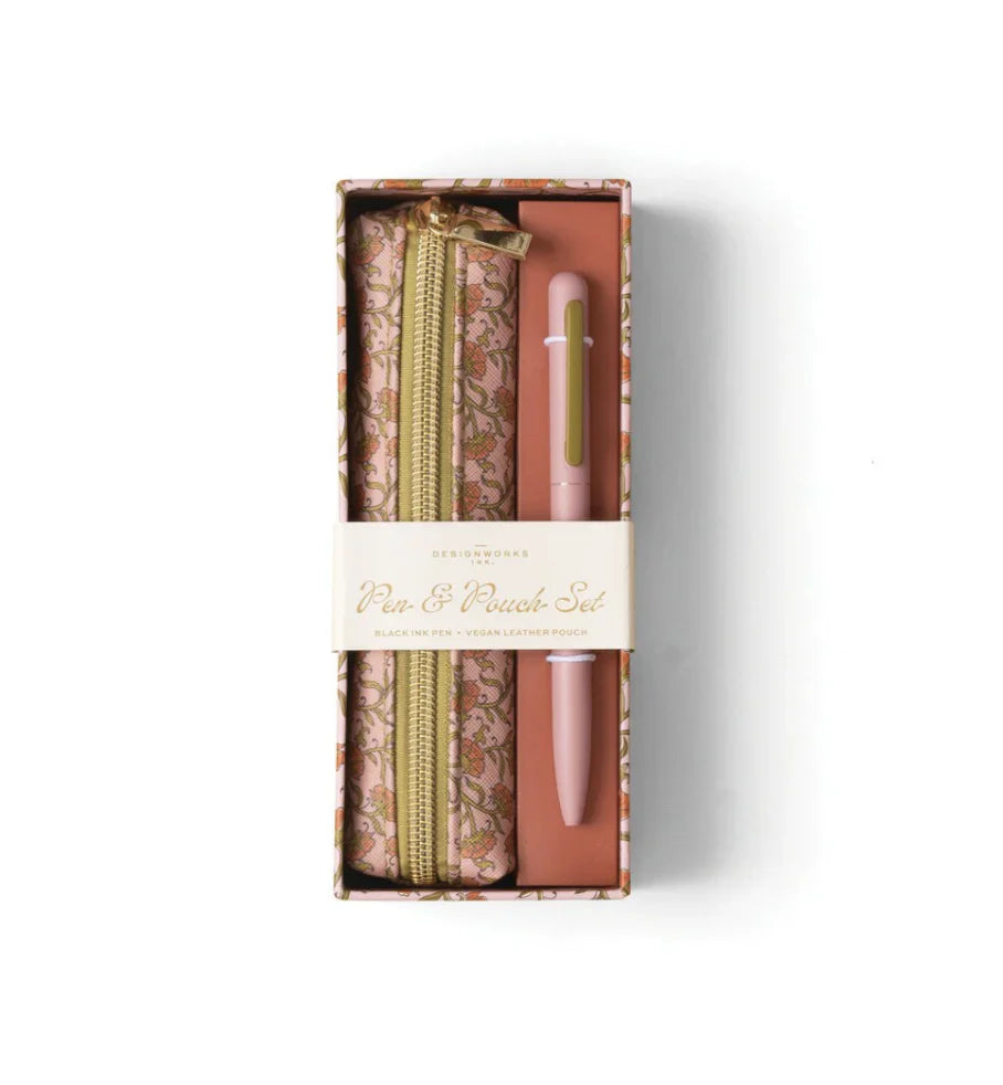Pen & Pouch Set - Vintage Floral