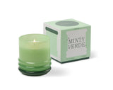 Stacked Glass Candle - Minty Verde