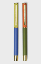 Colour Block Pens - Set of 2 - Cobalt & Army Green