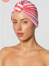 Shower Cap in Pink Cabana Stripe