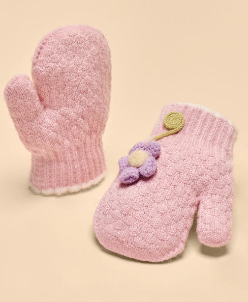 Powder Pals Mittens - Perfect Pansy in Pink