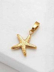 Starfish Charm Gold