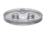 Jenson Clear Glass Triple Taper Plate