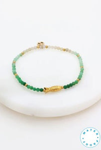 Emma Bracelet - Olive / Gold