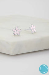 Flower Stud Earring - Pink