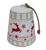 White Metal Christmas Bell with Rope
