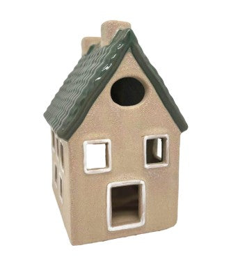 Ceramic Fawn Green T-Light House – Large