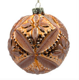 Glass Coral Cross Bauble – 10cm