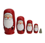 Wooden Santa Babushka Set
