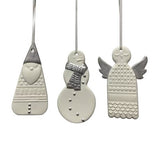 Porcelain White & Silver Characters
