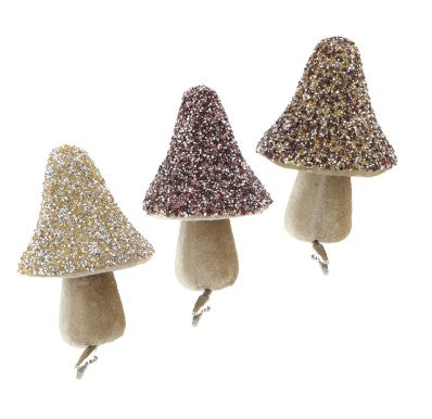 Styro Clip-On Metallic Button Mushrooms