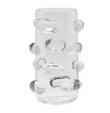 Tall Bubble Glass Vase – Clear