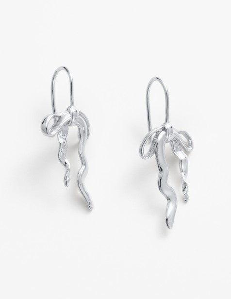 Lila Hook Earrings - Silver