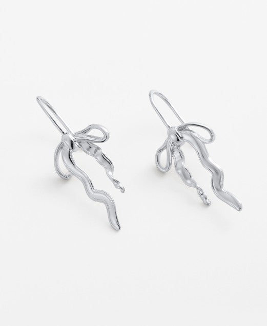 Lila Hook Earrings - Silver