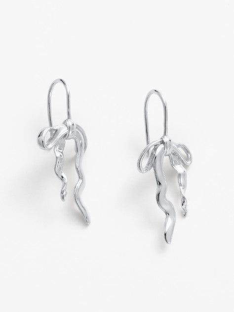 Lila Hook Earrings - Silver