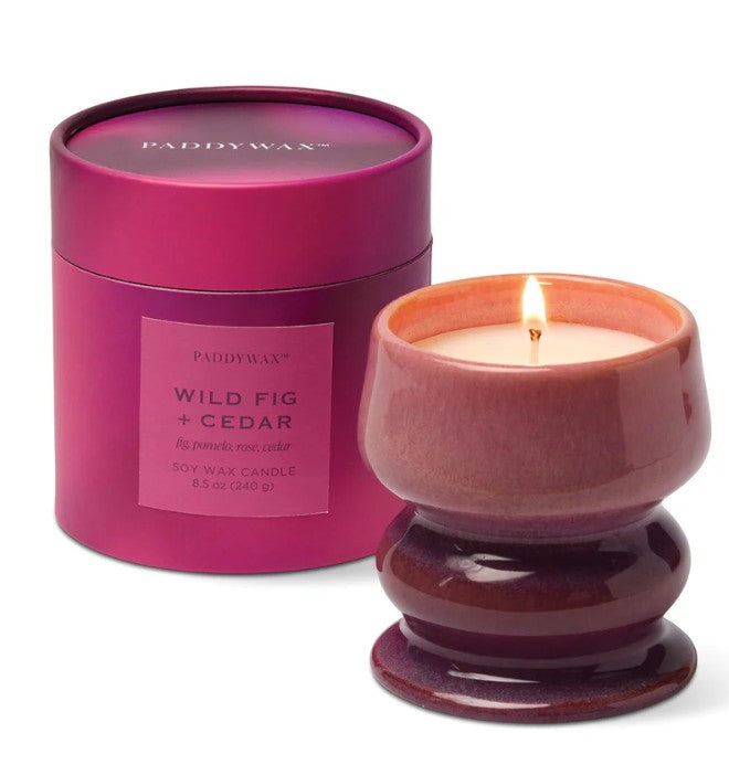 Fig & Cedar Ombre Ceramic Candle