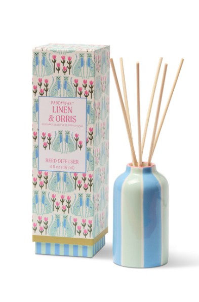 Handpainted Diffuser w/ Printed Box - Linen & Orris