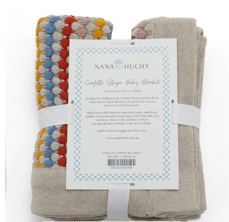 Confetti Stripe Carnival Baby Blanket
