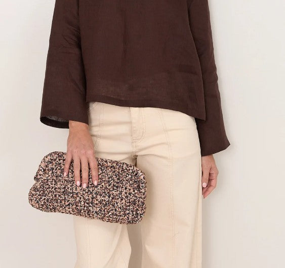 Multi Weave Framed Clutch