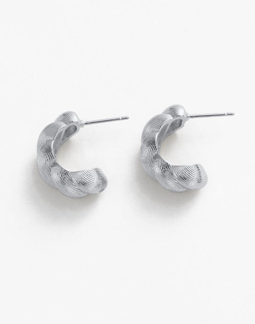 Olivia Hoop Earrings – Silver