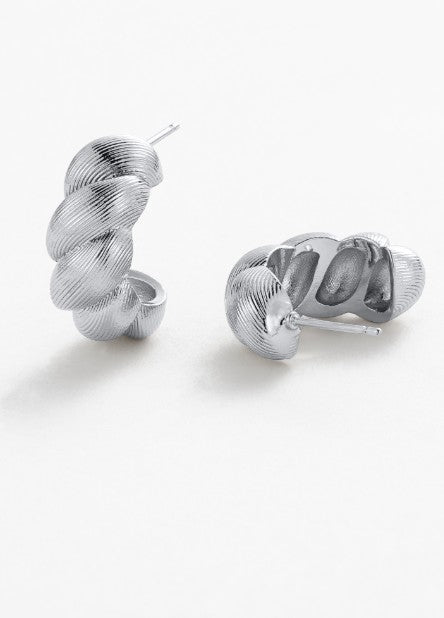 Olivia Hoop Earrings – Silver