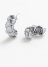 Olivia Hoop Earrings – Silver
