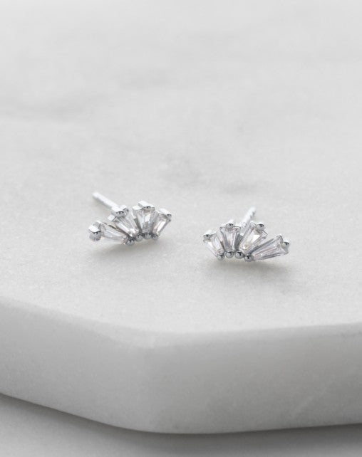 Rue Stud Earrings Silver